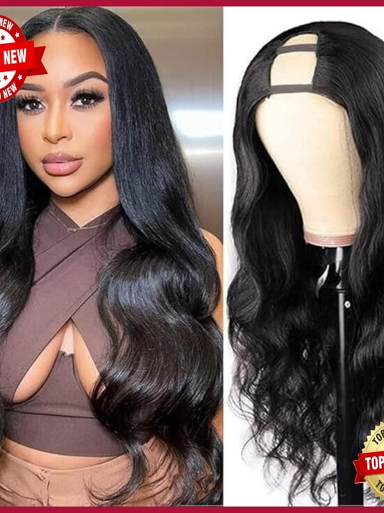 20 Inch Body Wave Human Hair U Part Wig Clip In Extension main image 7
